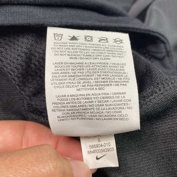 Nike Dri Fit Black Full Zip Hooded Running Jacket Size Small Men's - Picture 9 of 9